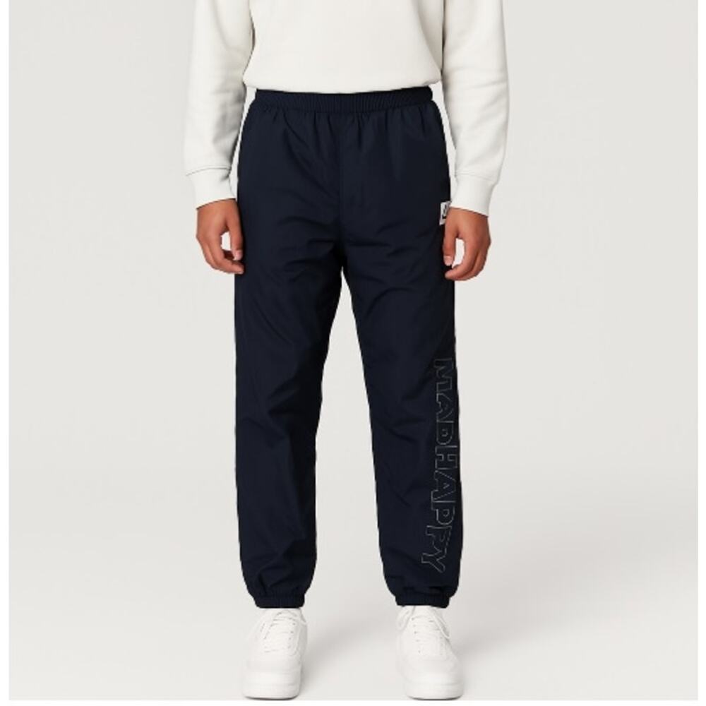 NWT MADHAPPY Ski Lined Joggers Track Pants Navy Womens Unisex Fit Size XS